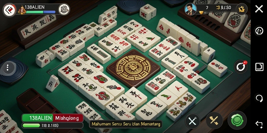Tampilan screenshot 138ALIEN yang menunjukkan keseruan gameplay Mahjong.