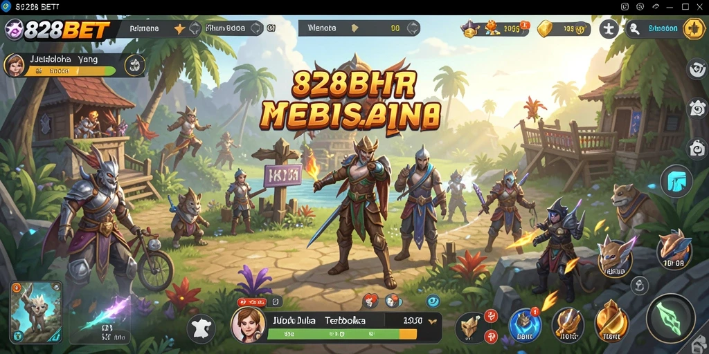 Screenshot gameplay 828BET memperlihatkan petualangan seru di dunia terbuka.