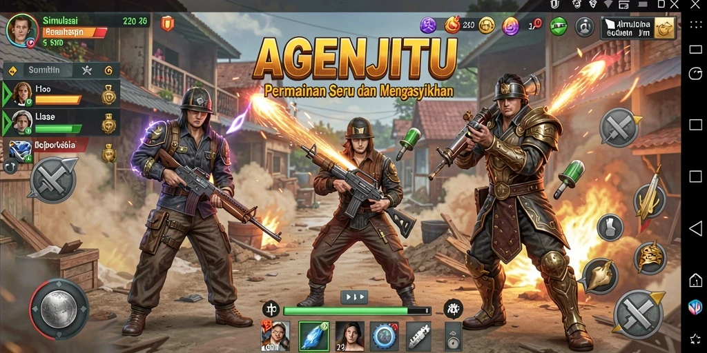 Tampilan gameplay AGENJITU yang imersif dan mendebarkan.