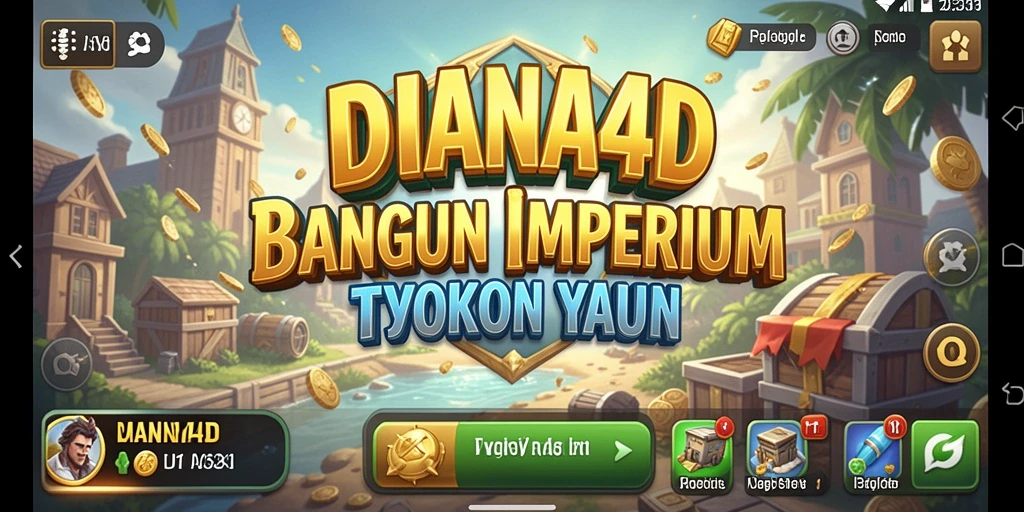 Tampilan gameplay menarik dari DIANA4D menampilkan strategi manajemen bisnis yang seru.