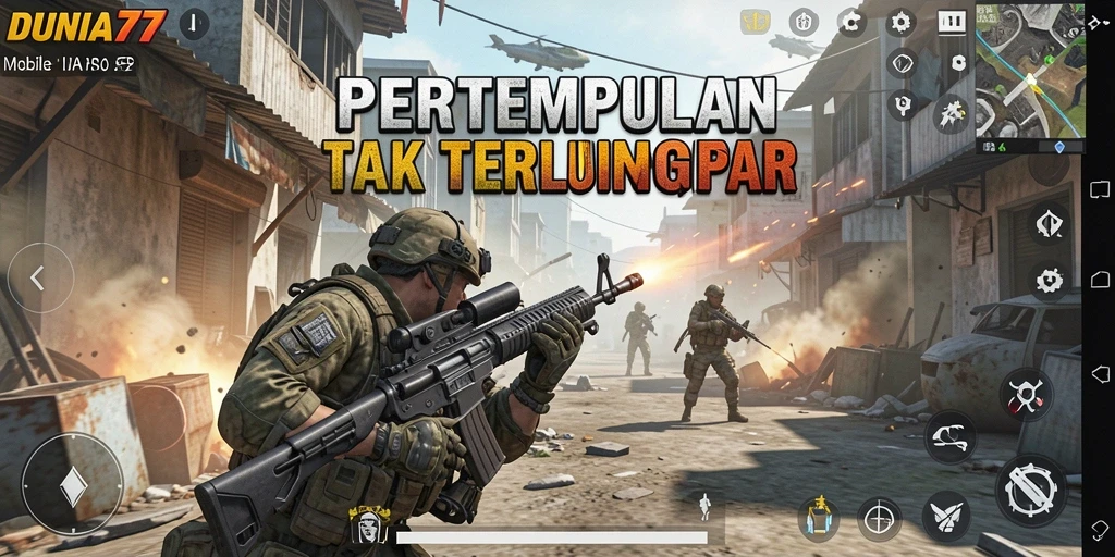 Tampilan gameplay DUNIA77 yang mendebarkan dan penuh aksi.