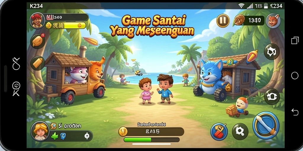 Tampilan gameplay K234 yang cerah dan menghibur.