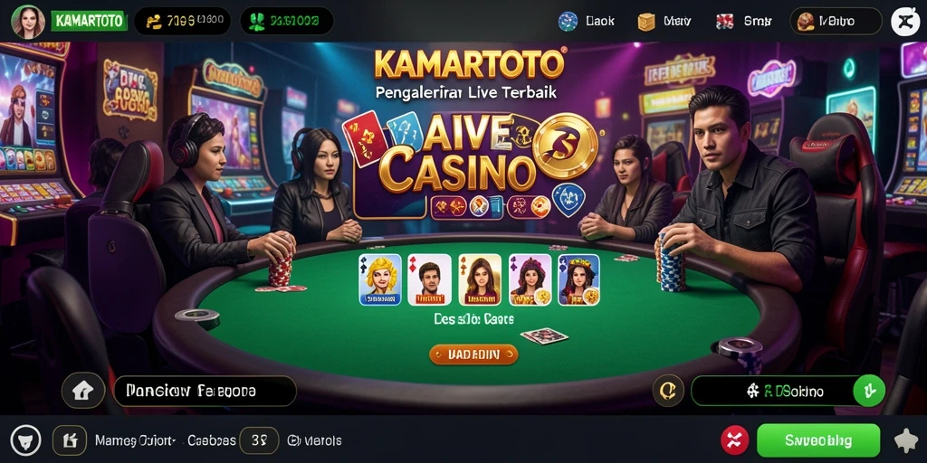 Gameplay menarik KAMARTOTO dengan dealer langsung dan interaksi pemain.