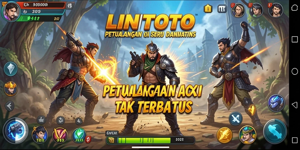 Tampilan dinamis dan mendebarkan dari gameplay LINITOTO.