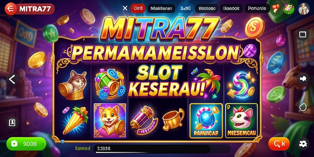 Tampilan screenshot gameplay slot MITRA77 yang seru dan menarik.