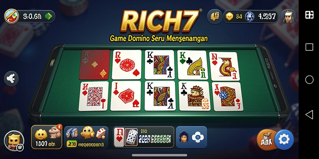 Tampilan gameplay menarik dari RICH7 yang memukau.