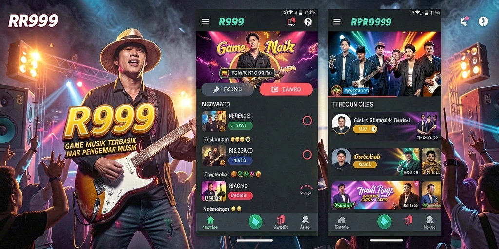 Screenshot gameplay dari RR999 menampilkan pemain menikmati pengalaman musik.