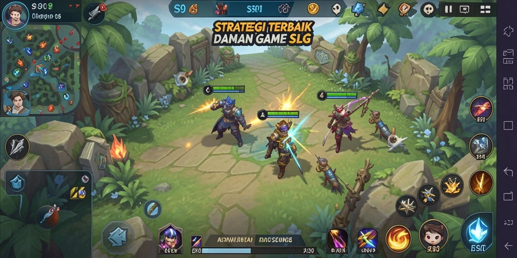 Screenshot gameplay menunjukkan aksi pertempuran strategis di S80.