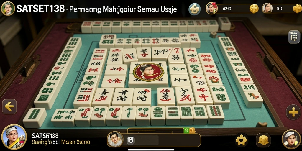Tampilan permainan Mahjong yang seru dan interaktif di SATSET138.