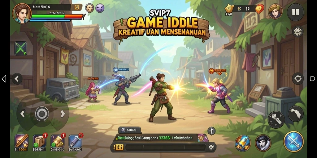 Screenshot gameplay SVIP7 yang menunjukkan momen menegangkan dalam permainan Idle.