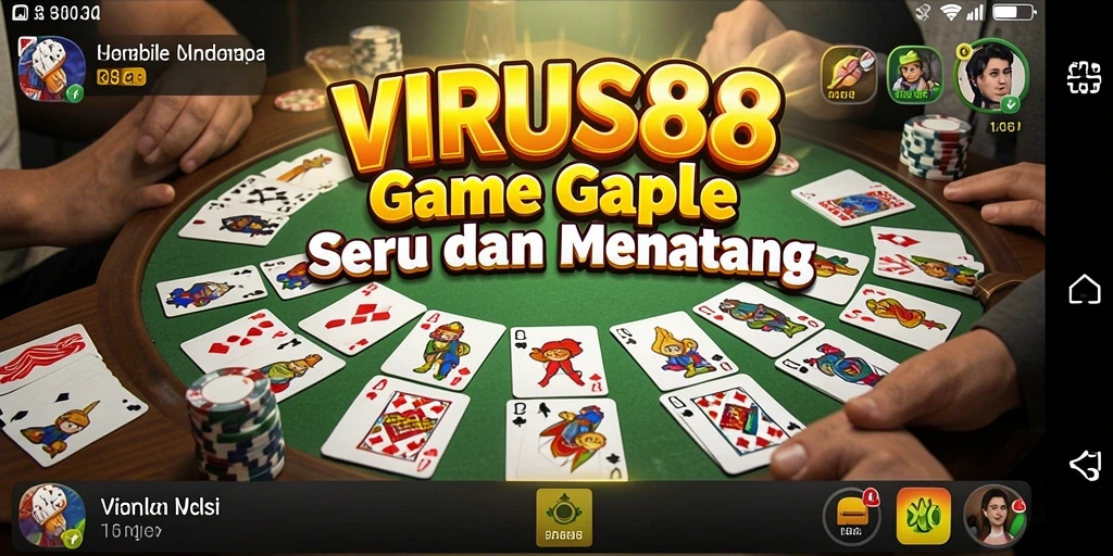 Tampilan gameplay Gaple di VIRUS88 yang menarik.