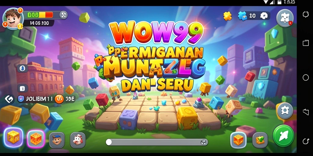 Tampilan gameplay WOW99 yang seru dan menantang dengan berbagai level puzzle.