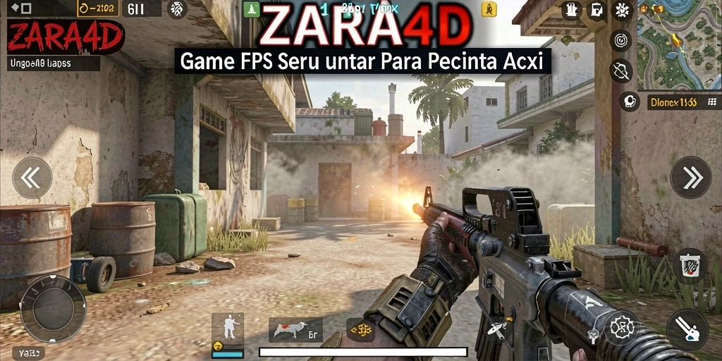 Tampilan gameplay ZARA4D dengan aksi tembak-menembak yang seru.